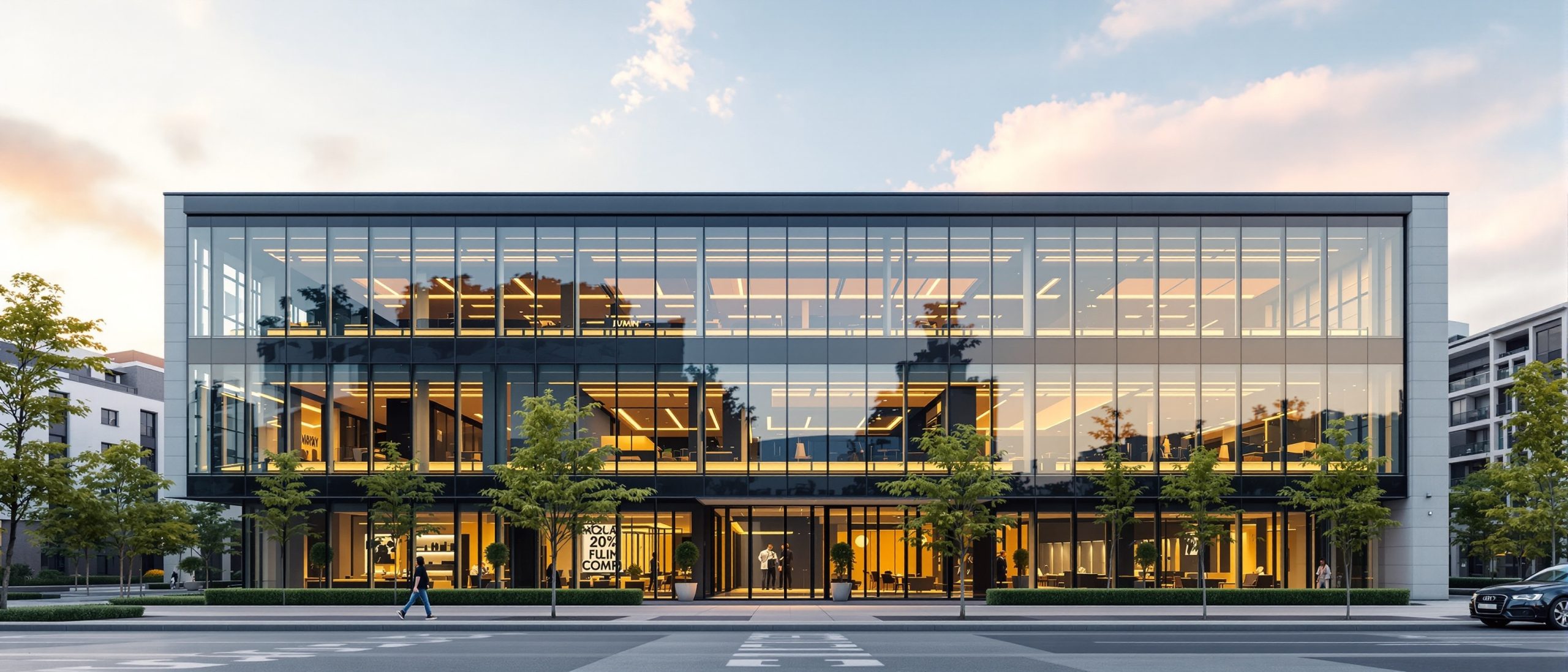 Sector oficinas - edificio corporativo moderno